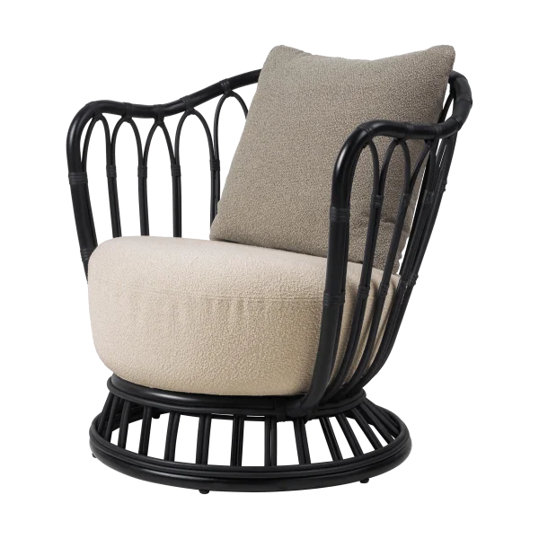 GUBI Grace Outdoor Lounge Stuhl Lorkey Limonta 41-43-black