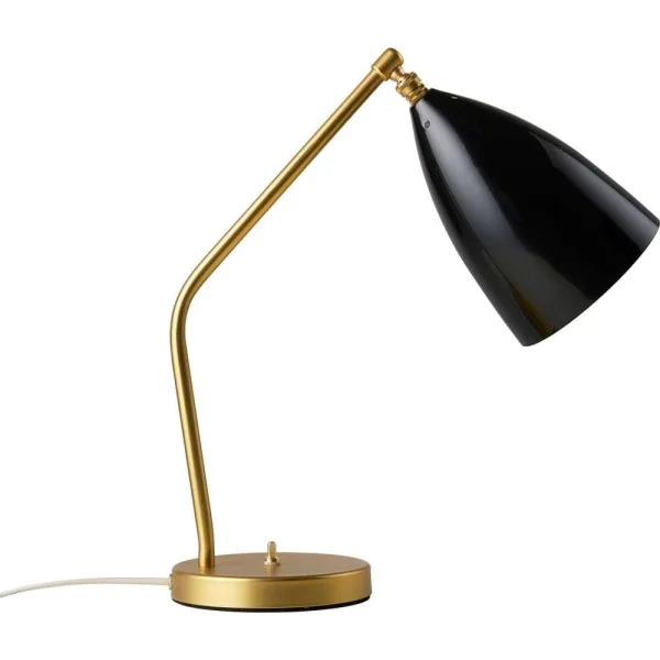 GUBI - Gräshoppa Tischleuchte Glossy Black/Brass