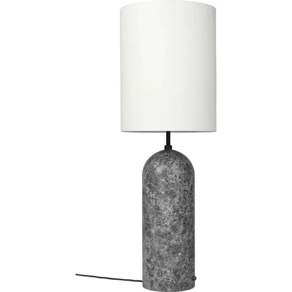 GUBI - Gravity XL High Stehleuchte Grey Marble/White