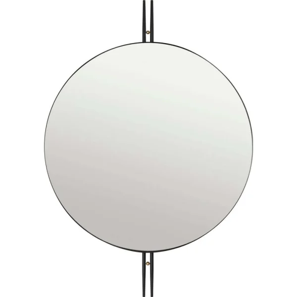 GUBI - IOI Spiegel Round Ø80 Black/Brass