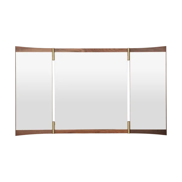 GUBI Vanity Spiegel 3 Walnuss-Messing
