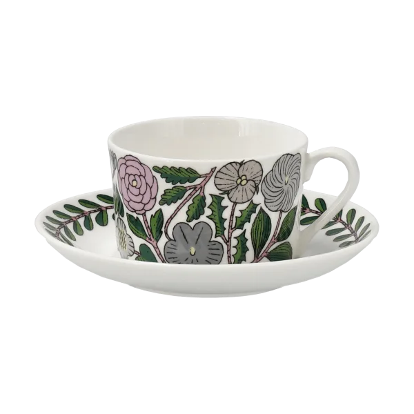 Gustavsbergs Porslinsfabrik Maj Teetasse mit Untertasse 35 cl Rosa