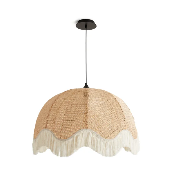 Hängeleuchte Daphné Mit Fransen, Rattan, Ø 69 Cm