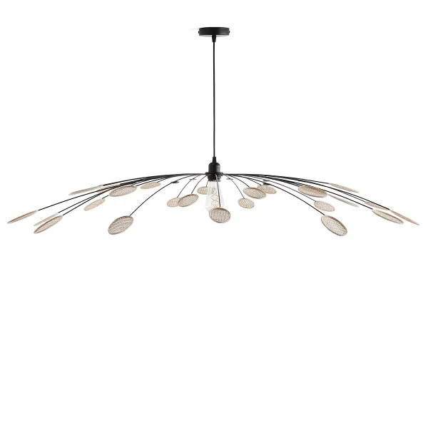 Hängeleuchte Léonie, Stahl Und Rohrgeflecht, Ø 138 Cm
