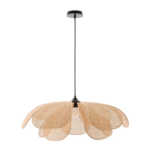 Hängeleuchte Lola, Rattan In Blütenform, Ø 80 Cm