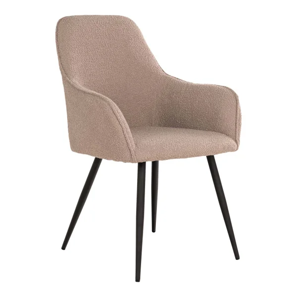 Harbo Esszimmerstuhl bouclé beige.