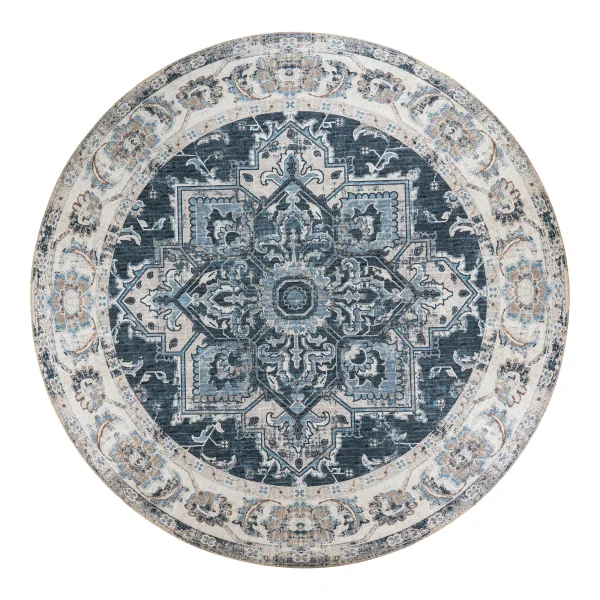 Havana Teppich Ø200 cm blau.
