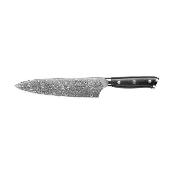 Hâws Damascus By Hâws Kochmesser 33,5 cm Schwarz-rostfreier Stahl