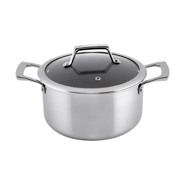 Hâws Hâws Santo Hybrid Coating Topf mit Deckel 3,4 L Edelstahl