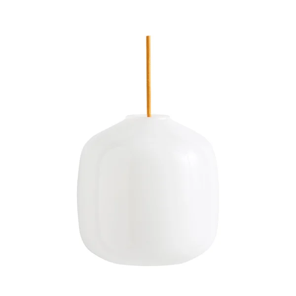 HAY - Buoy Glass 200 Pendelleuchte Opal/Amber Yellow