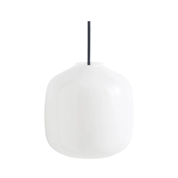 HAY - Buoy Glass 200 Pendelleuchte Opal/Anthracite Blue