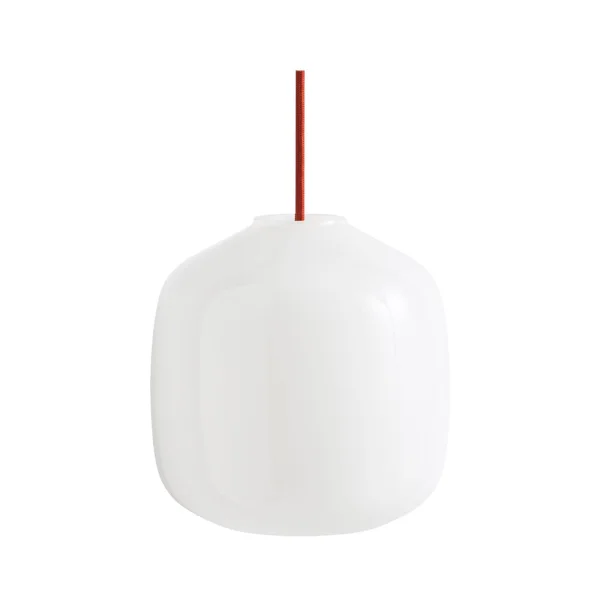 HAY - Buoy Glass 200 Pendelleuchte Opal/Rusty Red
