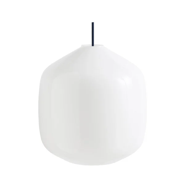 HAY - Buoy Glass 300 Pendelleuchte Opal/Anthracite Blue