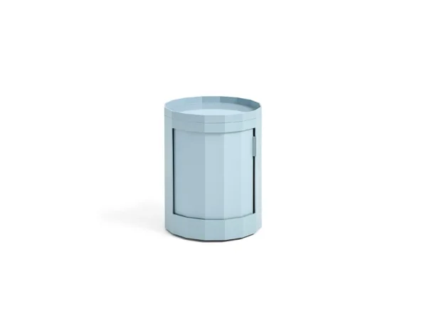 HAY - Facet Beistelltisch, blau, 49 cm, Füße und Rollen