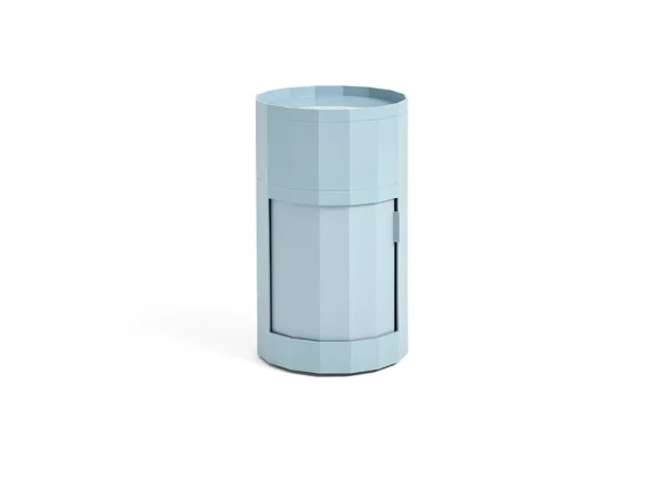 HAY - Facet Beistelltisch, blau, 66 cm, Füße und Rollen