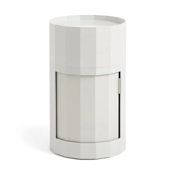 HAY Facet Cabinet high Beistelltisch 66 cm Misty grey