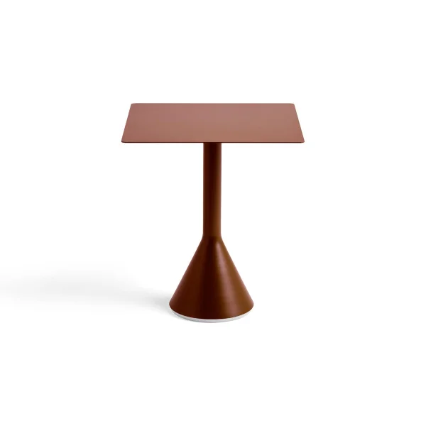 HAY Palissade Cone quadratischer Café-Tisch 65x65 cm Iron red