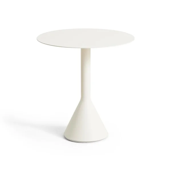 HAY Palissade Cone runder Café-Tisch Cream white, Ø70 cm