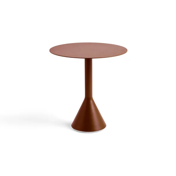 HAY Palissade Cone runder Café-Tisch Iron red, Ø70 cm