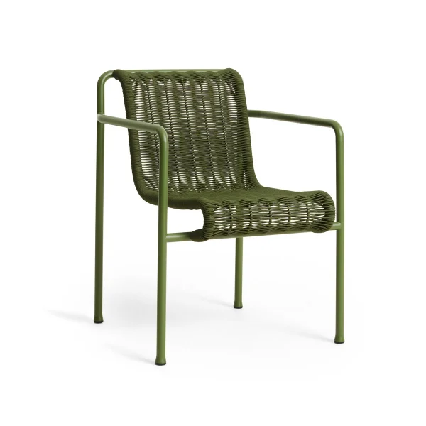 HAY Palissade Cord Dining Armlehnstuhl Olive