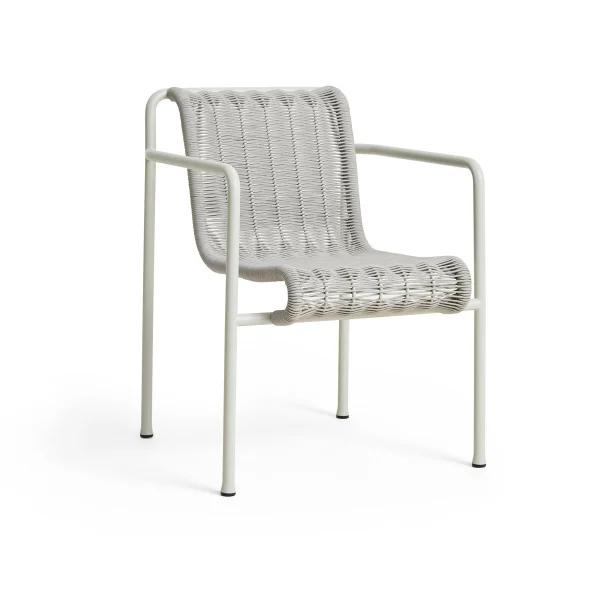 HAY Palissade Cord Dining Armlehnstuhl Sky grey