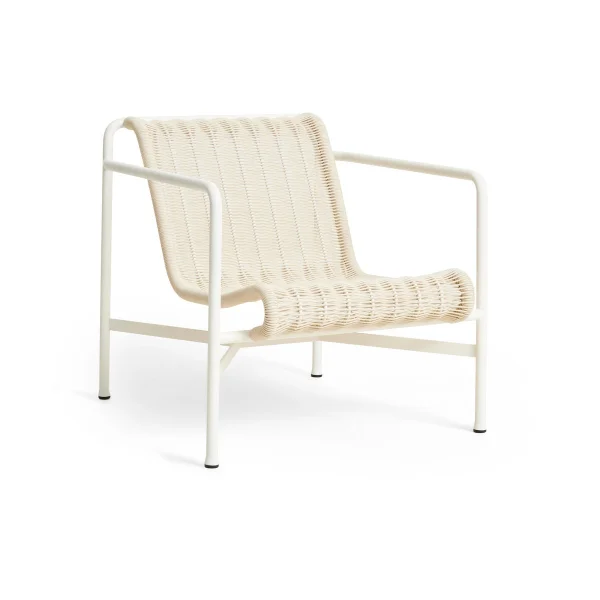 HAY Palissade Cord Low Lounge-Sessel Cream white
