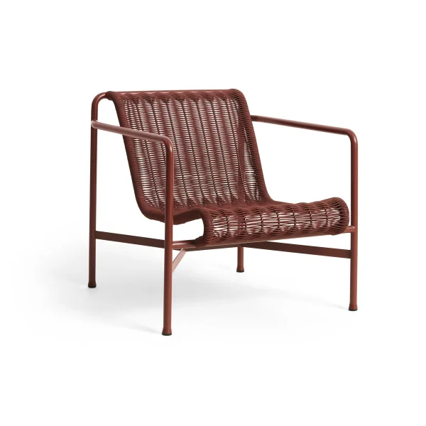 HAY Palissade Cord Low Lounge-Sessel Iron red