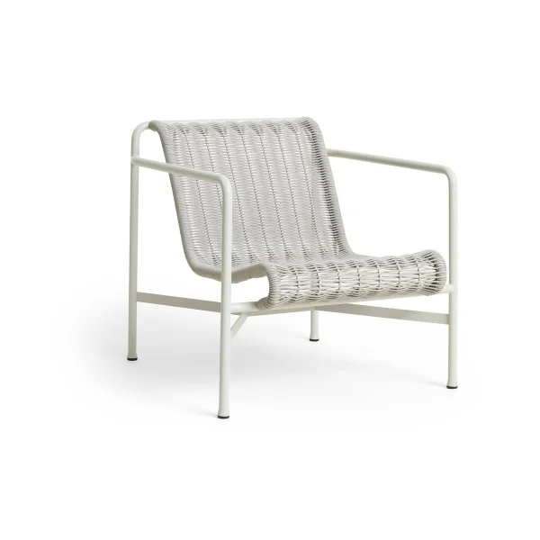 HAY Palissade Cord Low Lounge-Sessel Sky grey