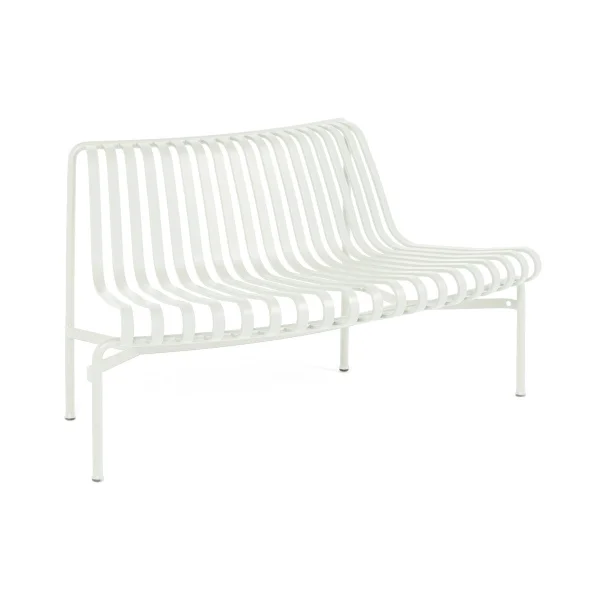 HAY Palissade Dining Parkbank mit ausgestellter Rückenlehne Cream white