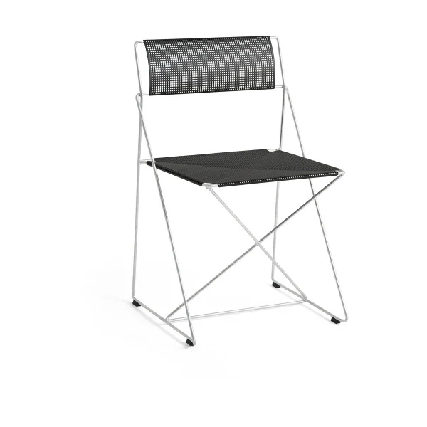HAY X-Line Indoor Outdoor Stuhl Black-hot galvanised