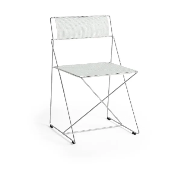 HAY X-Line Indoor Outdoor Stuhl Chalk white-hot galvanised