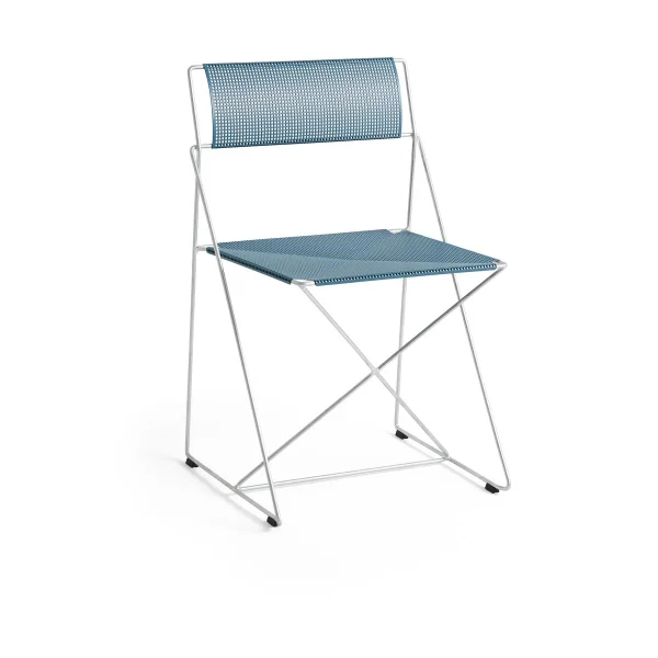 HAY X-Line Indoor Outdoor Stuhl Powder blue-hot galvanised
