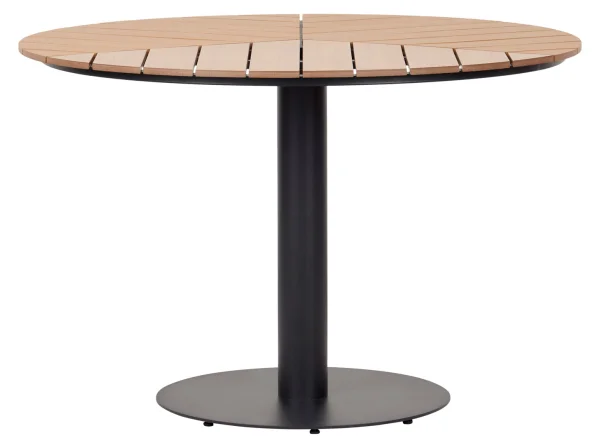 Hector Gartentisch Ø113 cm schwarz, teak Esche.