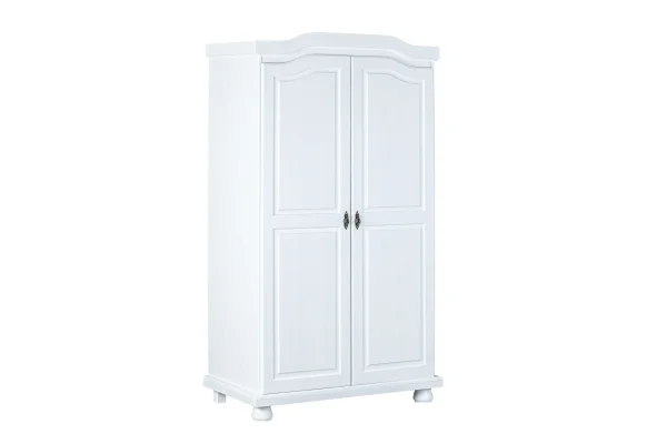 Hedda Kleiderschrank 2-Trg. Breite 104 cm, Höhe 180 cm weiss.