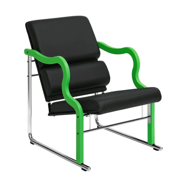 Hem Experiment 501 Loungesessel Green-black leather