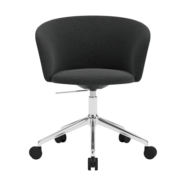 Hem Kendo Swivel Bürostuhl mit 5 Rollen Graphite-polished aluminium