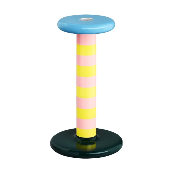 Hem Pesa Kerzenhalter High 23 cm Pink-sulfur yellow stripe