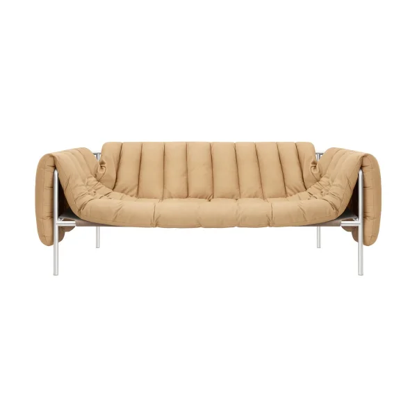 Hem Puffy 2,5-Sitzer Sofa 205 cm Sand leather-edelstahl