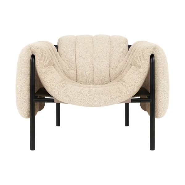 Hem Puffy Loungesessel Eggshell-black grey