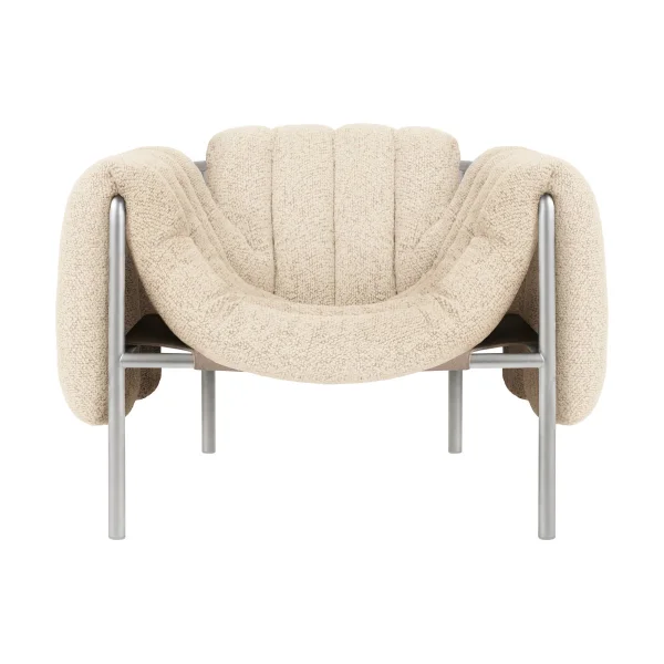 Hem Puffy Loungesessel Eggshell-edelstahl