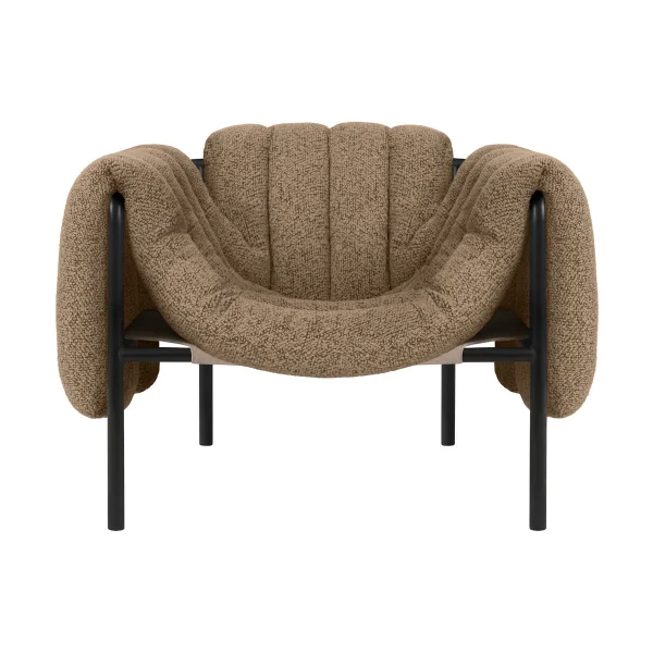 Hem Puffy Loungesessel Sawdust-black grey