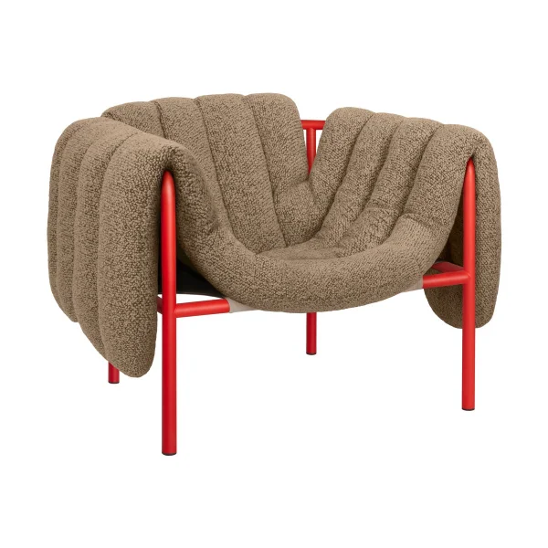 Hem Puffy Loungesessel Sawdust-traffic red