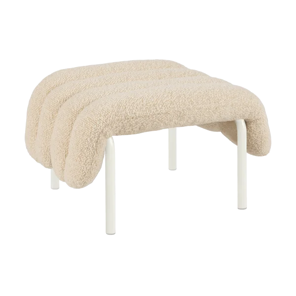 Hem Puffy Ottoman 58x67 cm Eggshell-cream