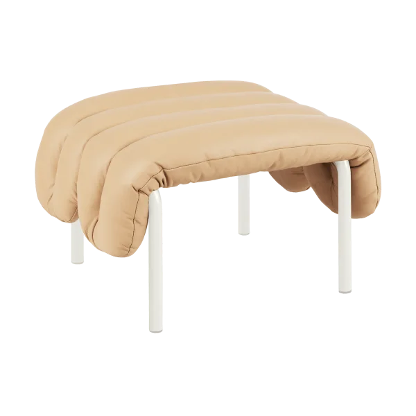 Hem Puffy Ottoman 58x67 cm Sand leather-cream