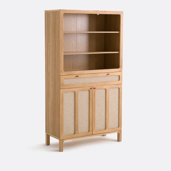 Highboard Esmara, 2 Türen, Esche Und Leinen