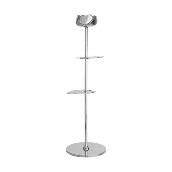 Hilke Collection Ninfea Alta Kerzenhalter 30 cm Vernickeltes Messing