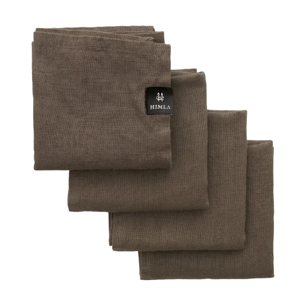 Himla Sunshine Leinenservietten 4er-Pack Coffee