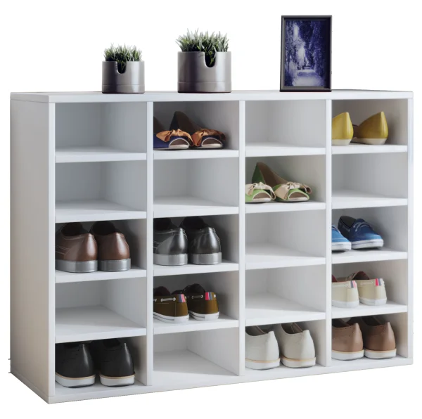 Hinsol L Schuhschrank 20 Fächer weiß.