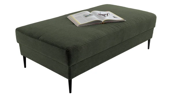 Hocker Sitzhocker 140 x 75 cm Cord grün - SUMMER