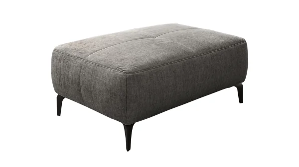 Hocker Sitzhocker 79 x 111 cm Veloursbezug grau - SALO